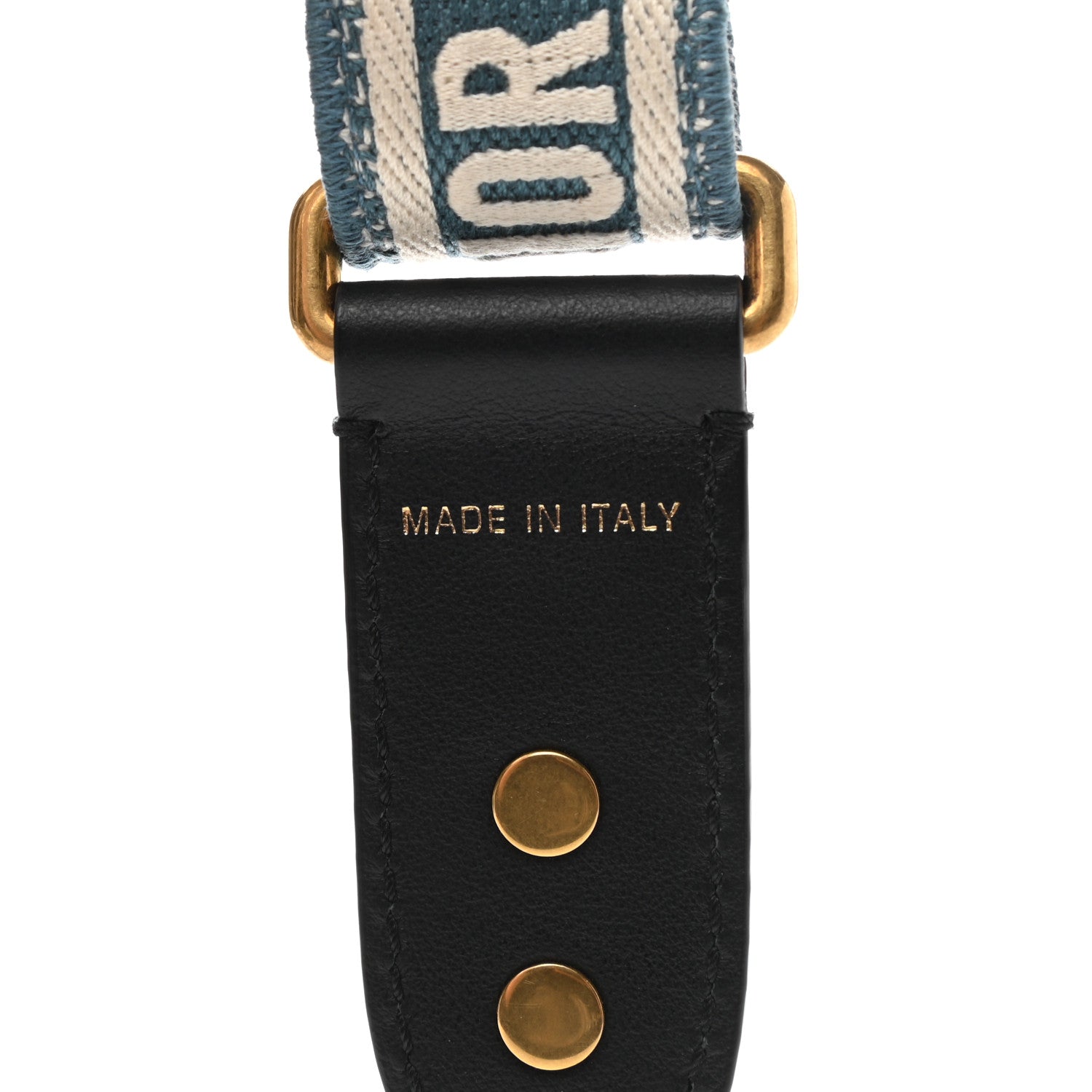 Christian Dior Canvas Embroidered Adjustable Shoulder Strap Deep Ocean 3 of 4