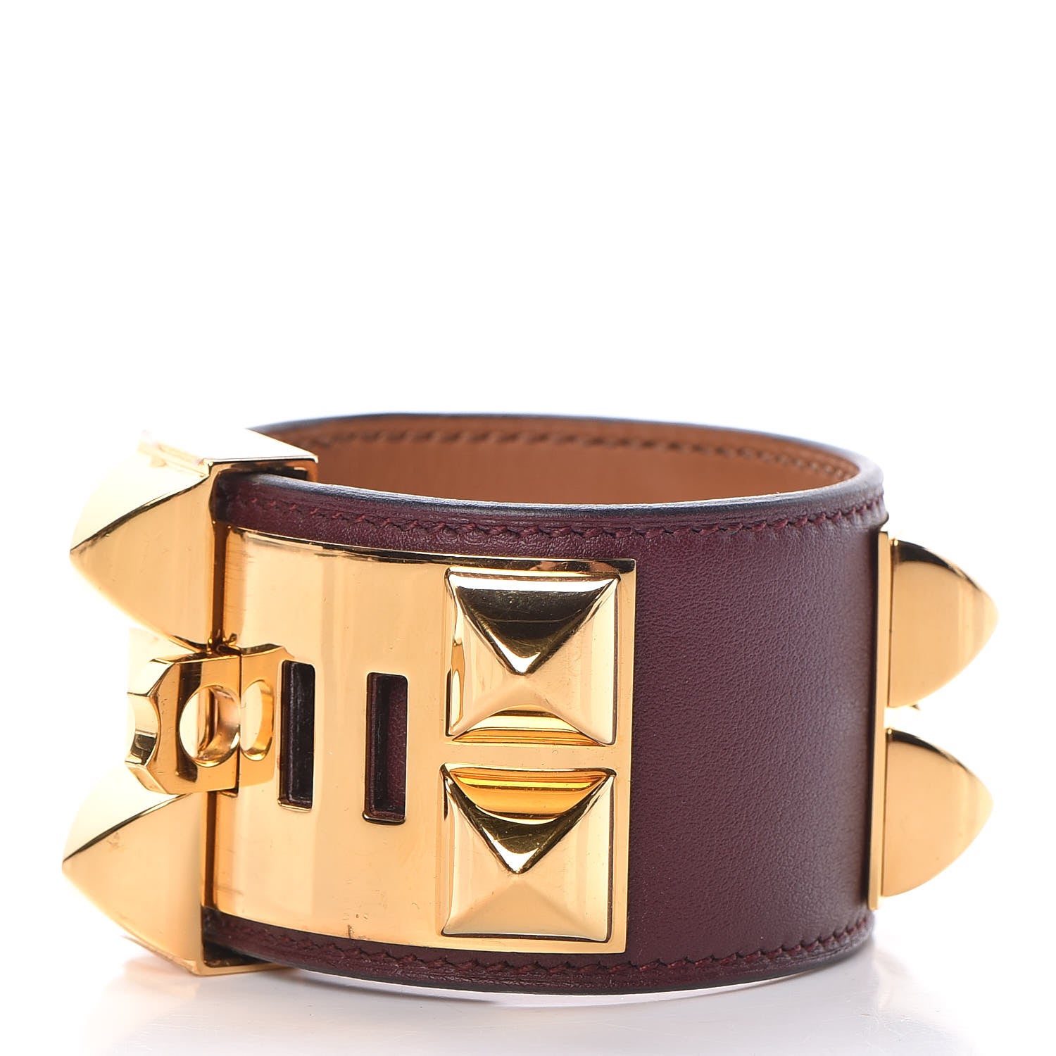 Hermes Swift Collier de Chien CDC Bracelet T2 Bordeaux 3 of 9
