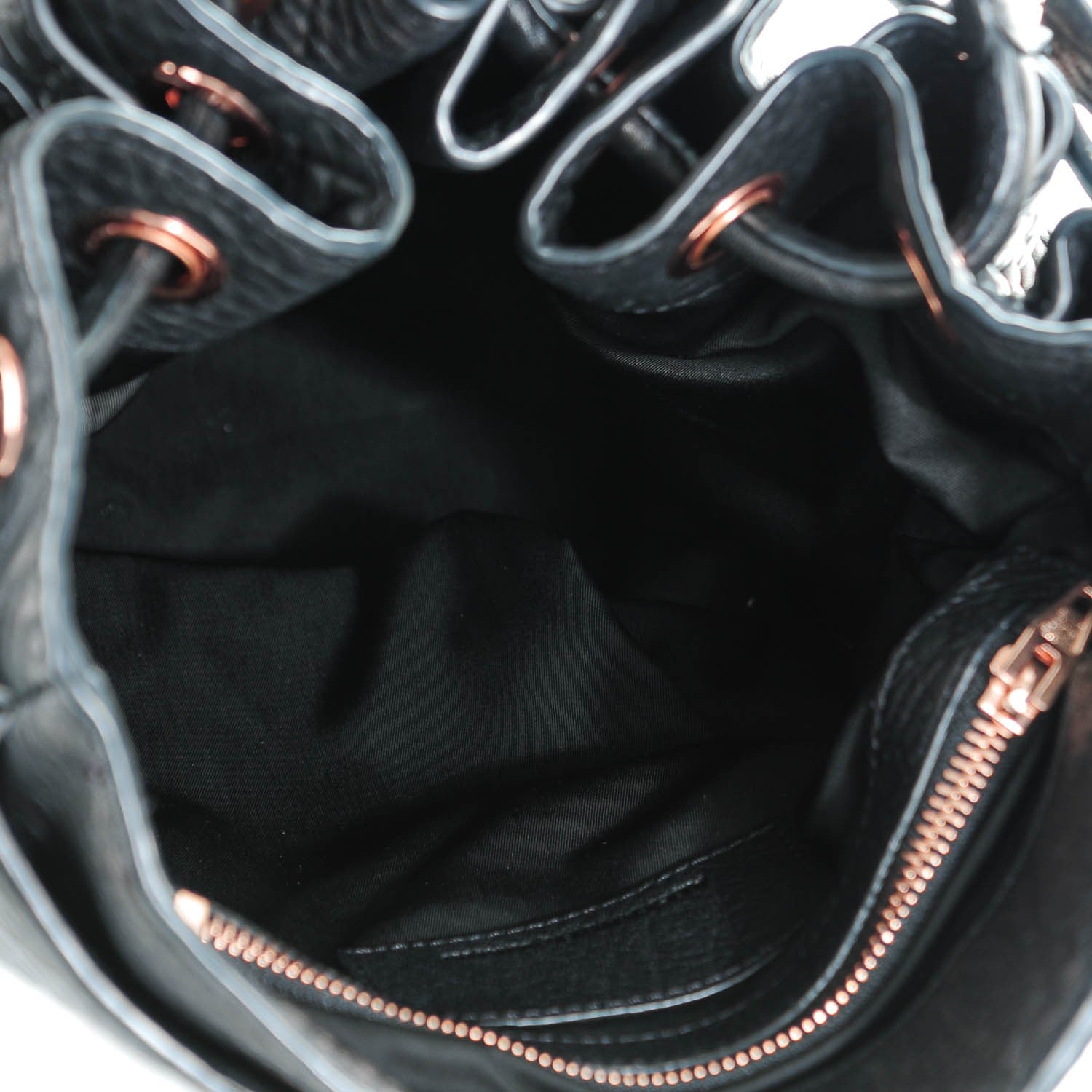 Alexander Wang Pebbled Lambskin Diego Bucket Black Rose Gold Hardware 5 of 7