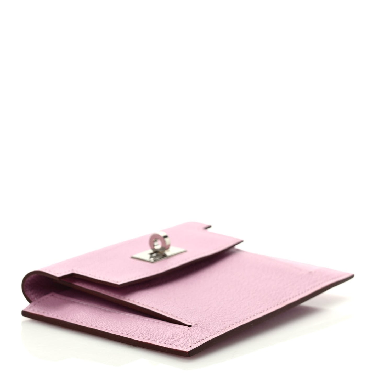 Chevre Mysore Kelly Pocket Compact Wallet Mauve Sylvestre