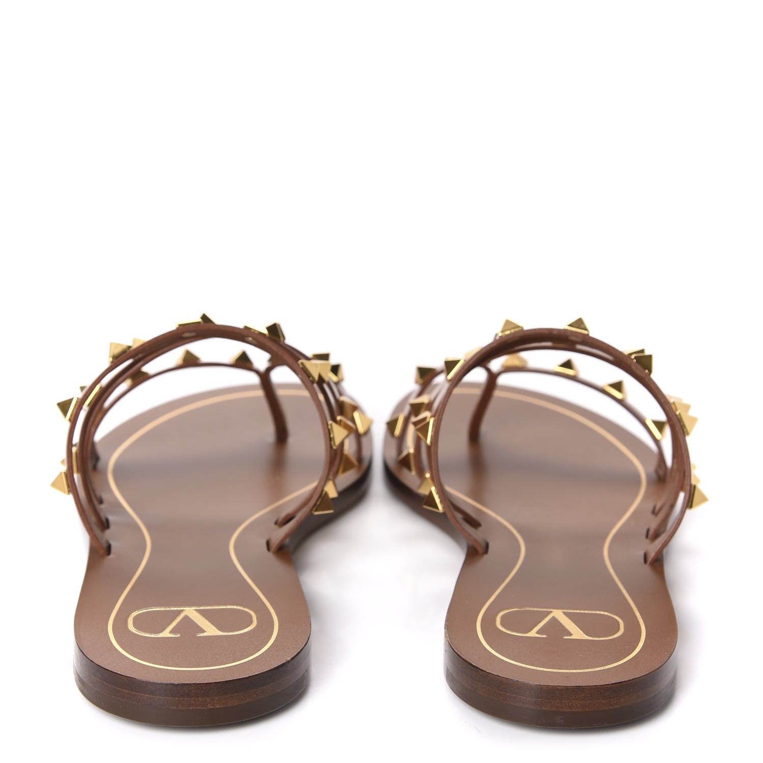 Valentino Garavani Calfskin Rockstud Flair Flat Thong Sandals 36 Selleria 6 of 9