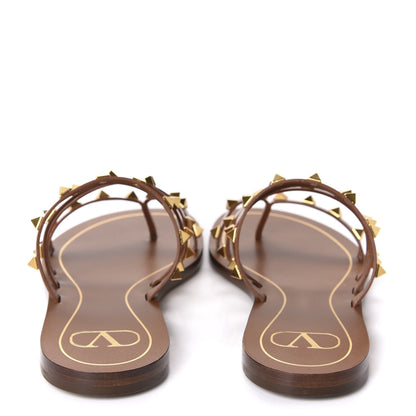 Valentino Garavani Calfskin Rockstud Flair Flat Thong Sandals 36 Selleria 6 of 9