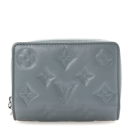 Louis Vuitton Lambskin Embossed Monogram Lou Coussin Wallet Blue Glacier 1 of 7