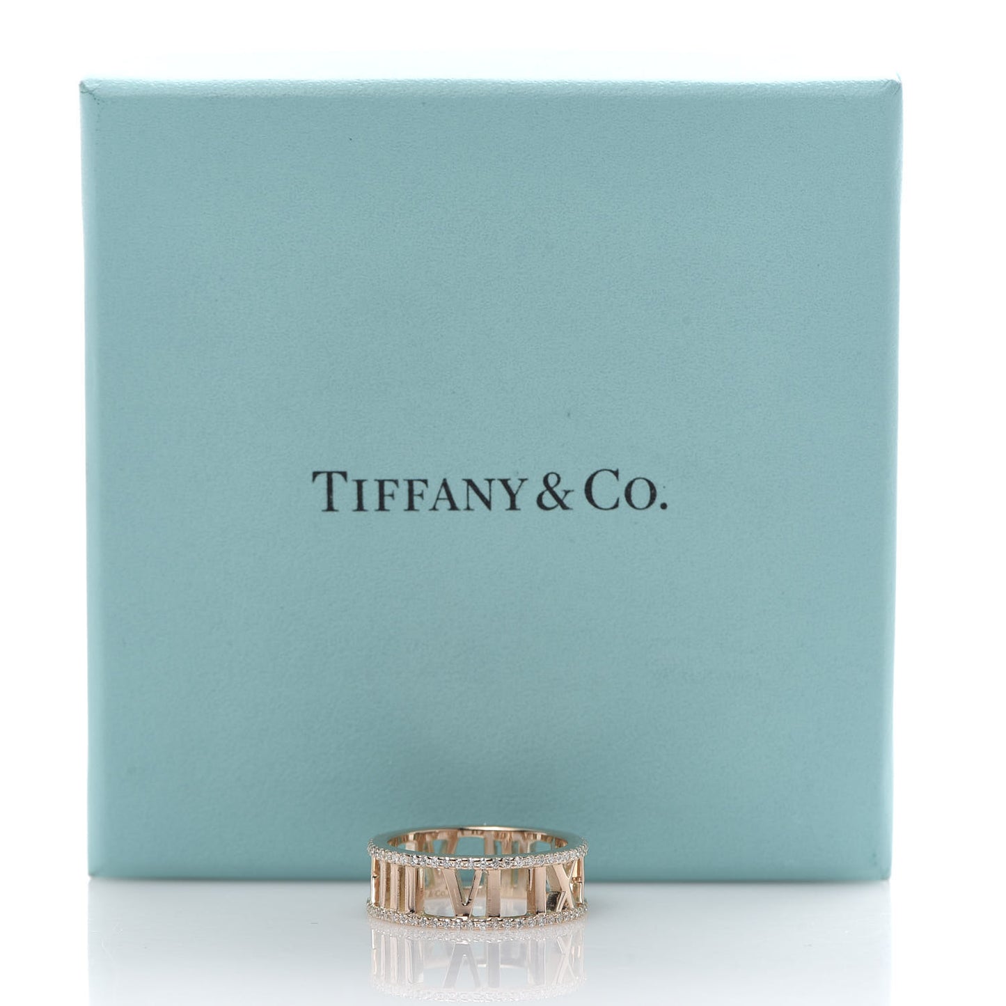 18K Rose Gold Diamond Atlas Open Pave Ring 51 5.75