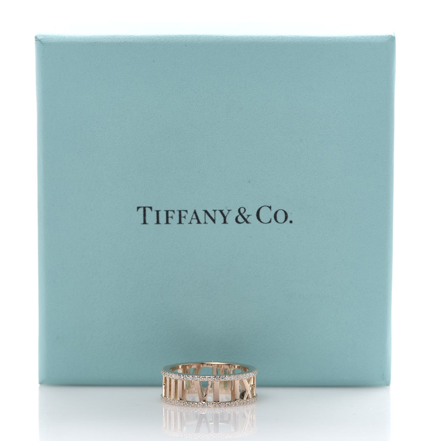 Tiffany 18K Rose Gold Diamond Atlas Open Pave Ring 51 5.75 4 of 4