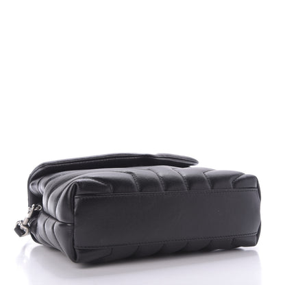 Saint Laurent Calfskin Y Quilted Monogram Toy Loulou Crossbody Bag Black 4 of 10