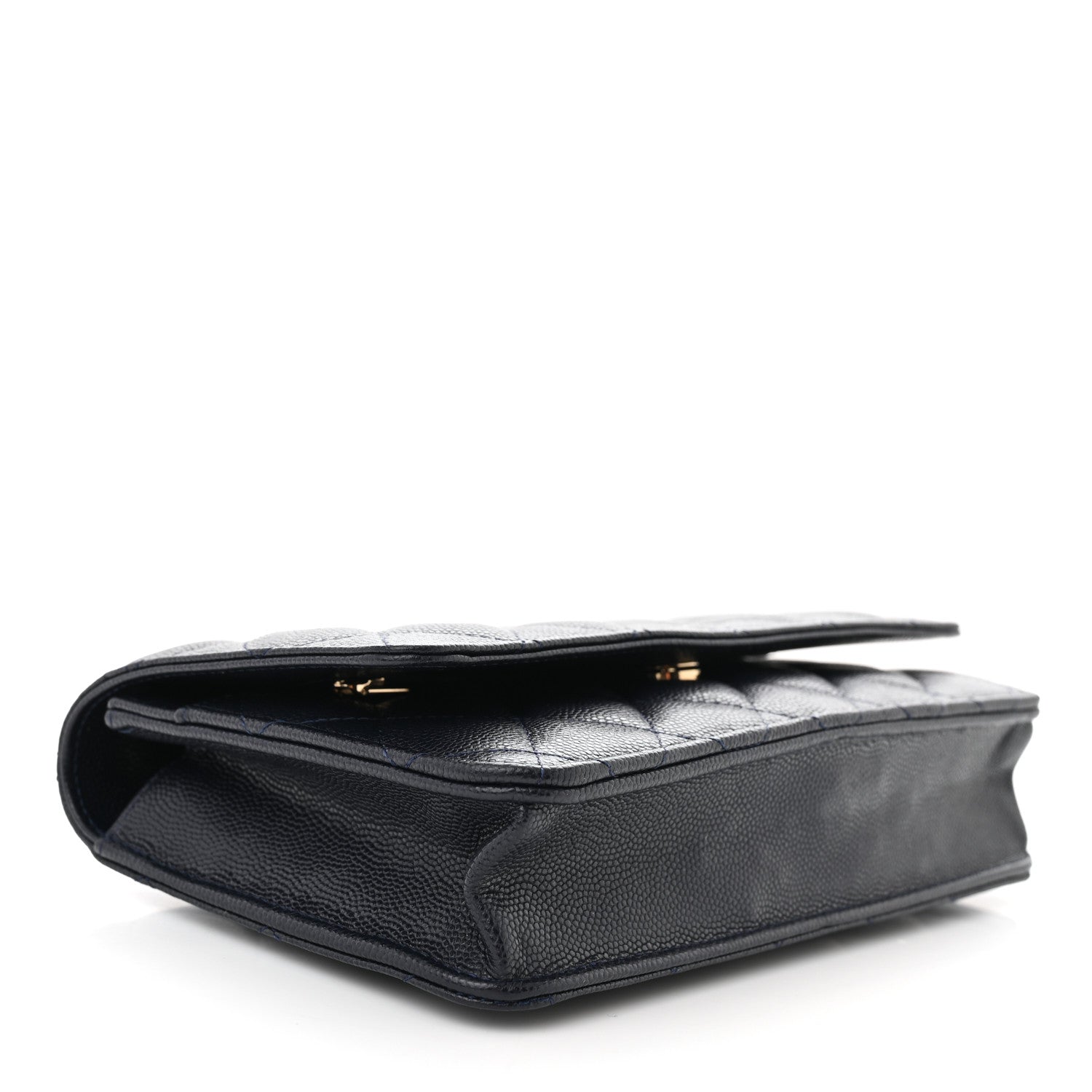 Chanel Caviar Quilted Wallet on Chain WOC Navy Blue 4 of 11