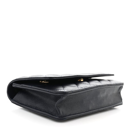 Chanel Caviar Quilted Wallet on Chain WOC Navy Blue 4 of 11