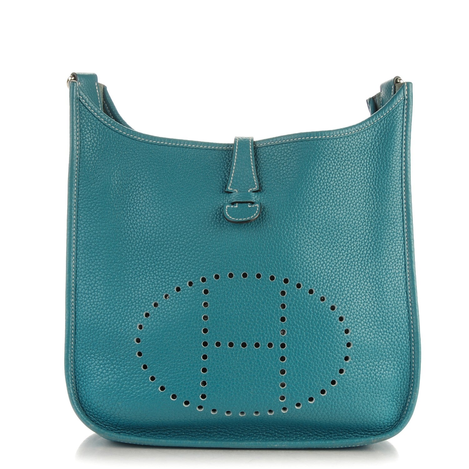 Hermes Taurillon Clemence Evelyne III PM Blue Jean 1 of 8