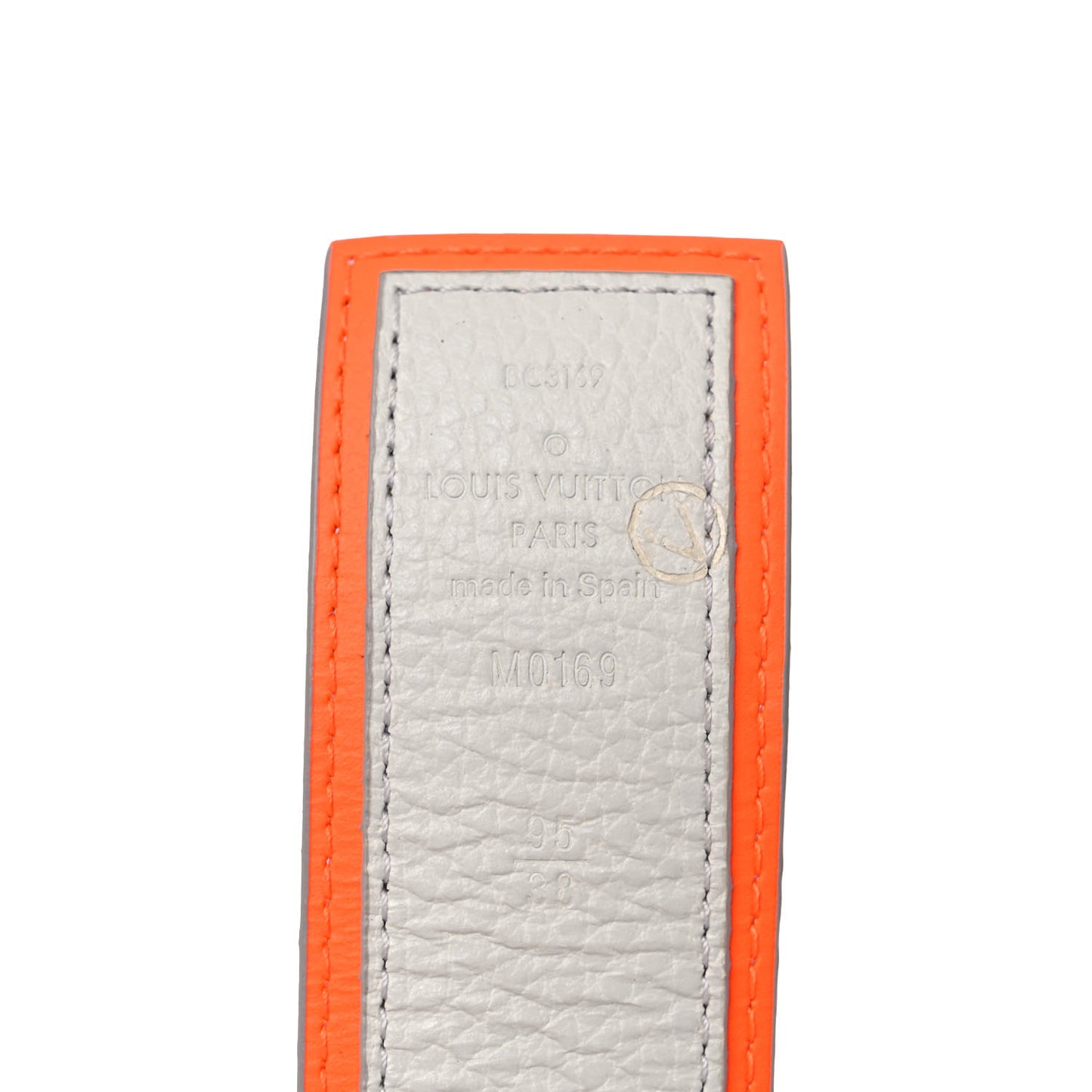 Calfskin Monogram 40mm LV Circle Reversible Belt 95 38 Antarctica