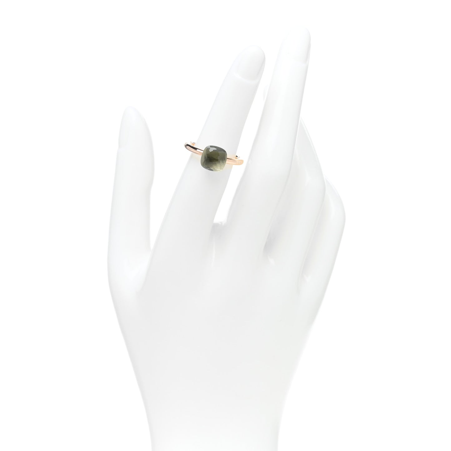 18K Rose Gold Prasiolite Petit Nudo Ring 52 6