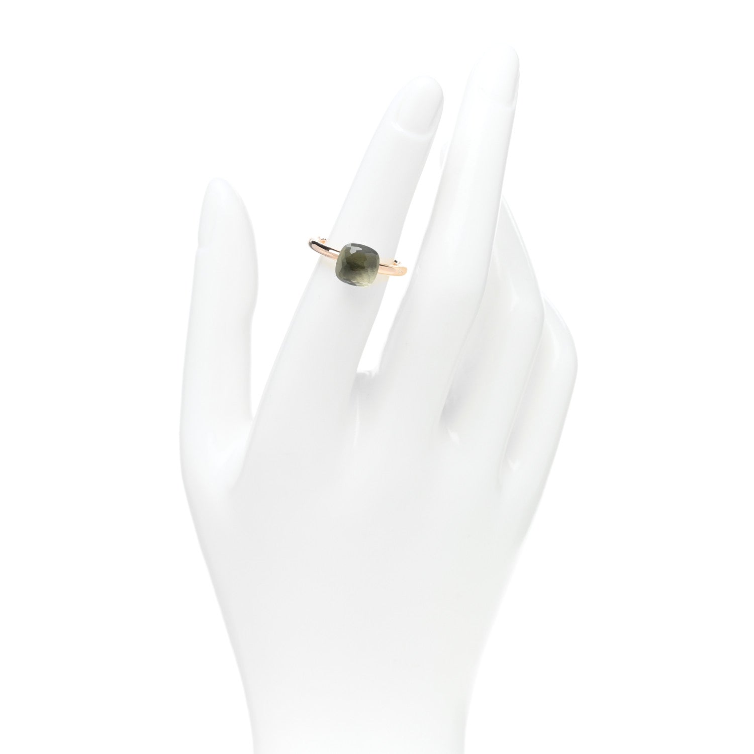 Pomellato 18K Rose Gold Prasiolite Petit Nudo Ring 52 6 2 of 6