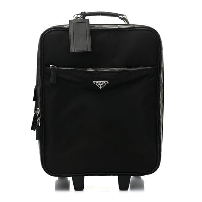 Prada Tessuto Nylon Saffiano Trolley Luggage Black 1 of 13