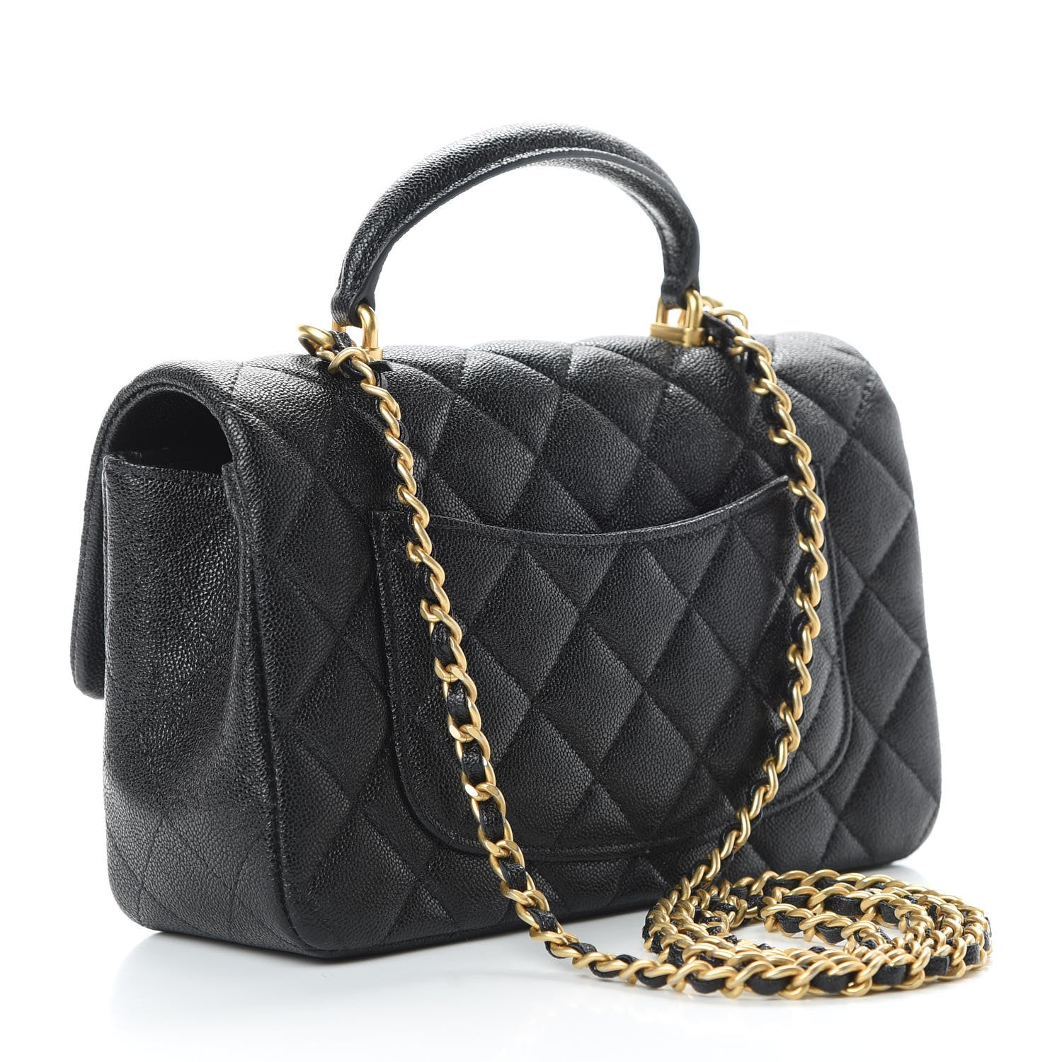 Chanel Caviar Quilted Mini Top Handle Rectangular Flap Black 3 of 11