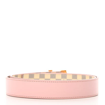 Louis Vuitton Damier Azur 30mm LV Initiales Reversible Belt 85 34 Pink 3 of 8