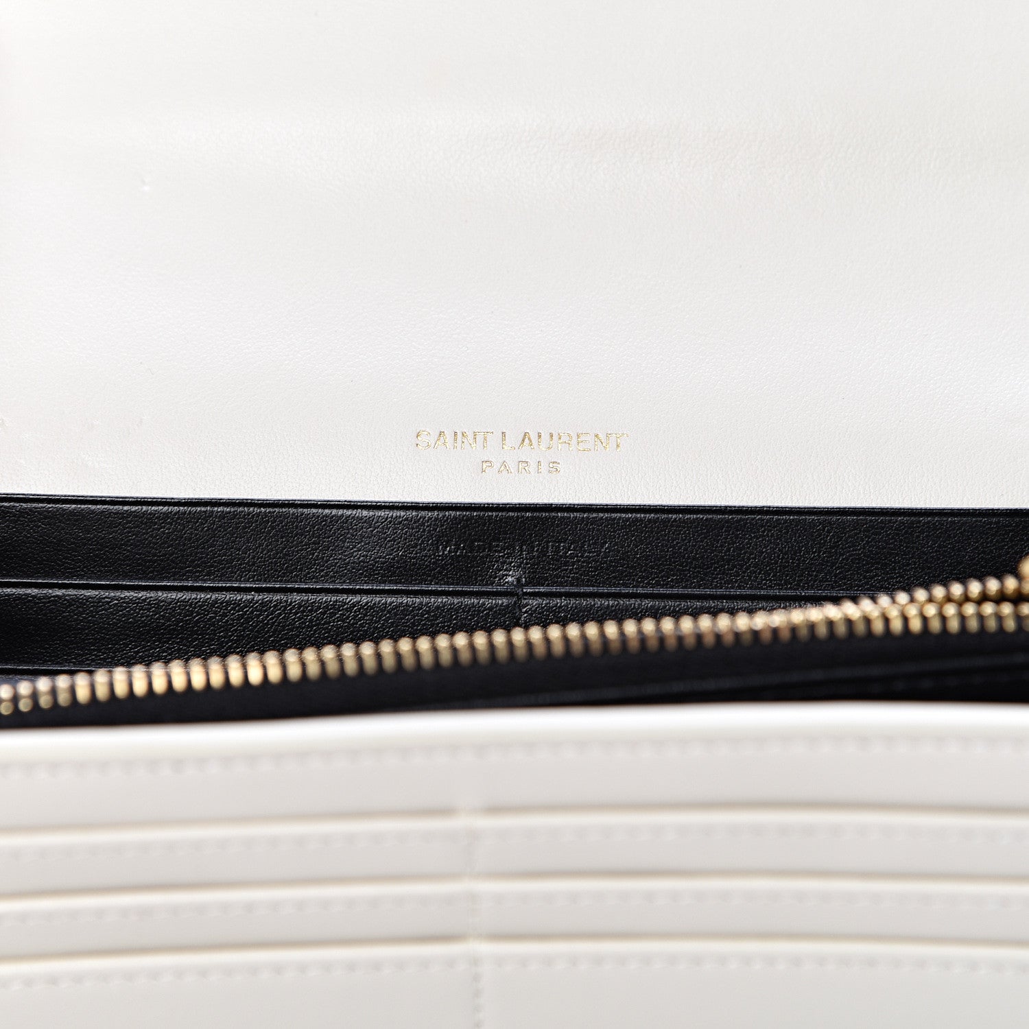 Saint Laurent Calfskin Star Print Classic Monogram Cassandre Wallet White 5 of 9