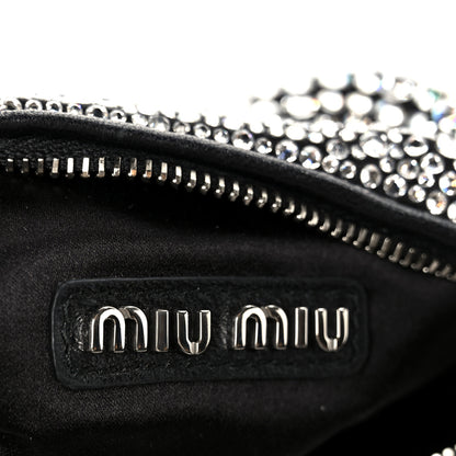 Miu Miu Crystal Silk Starlight Mini Wander Hobo Black 6 of 10
