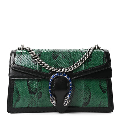 Gucci Snakeskin Enamel Small Dionysus Shoulder Bag Green 1 of 11