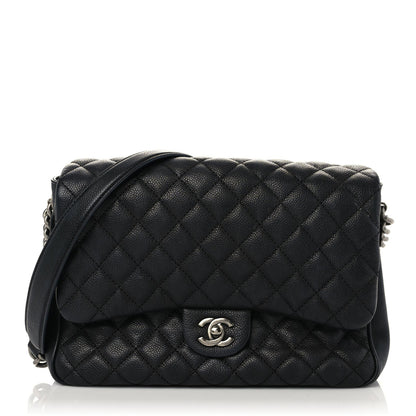 Chanel Caviar Quilted Medium Rock In Rome Single Flap Black 1 of 21