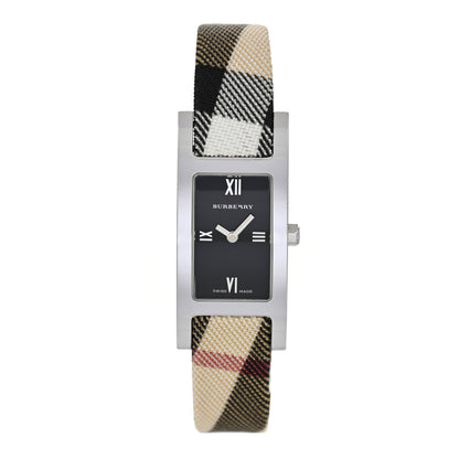 Burberry Stainless Steel Calfskin 18mm Heritage Nova Check Quartz Watch Black BU1009 1 of 4