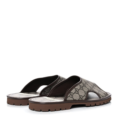 Gucci GG Supreme Monogram Granada Kid Mens Lug Sole Slide Sandals 9 Beige New Acero 4 of 8
