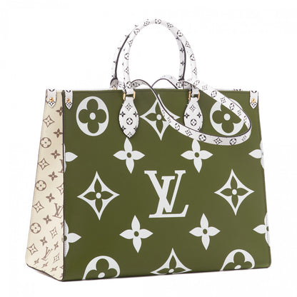 Louis Vuitton Monogram Giant Onthego GM Kaki Beige 2 of 8