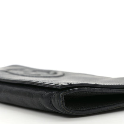 Gucci Pebbled Calfskin Medium Soho Clutch Black 9 of 11