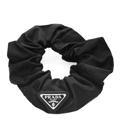 Prada Re-Nylon Metal Logo Scrunchie Black 1 of 4
