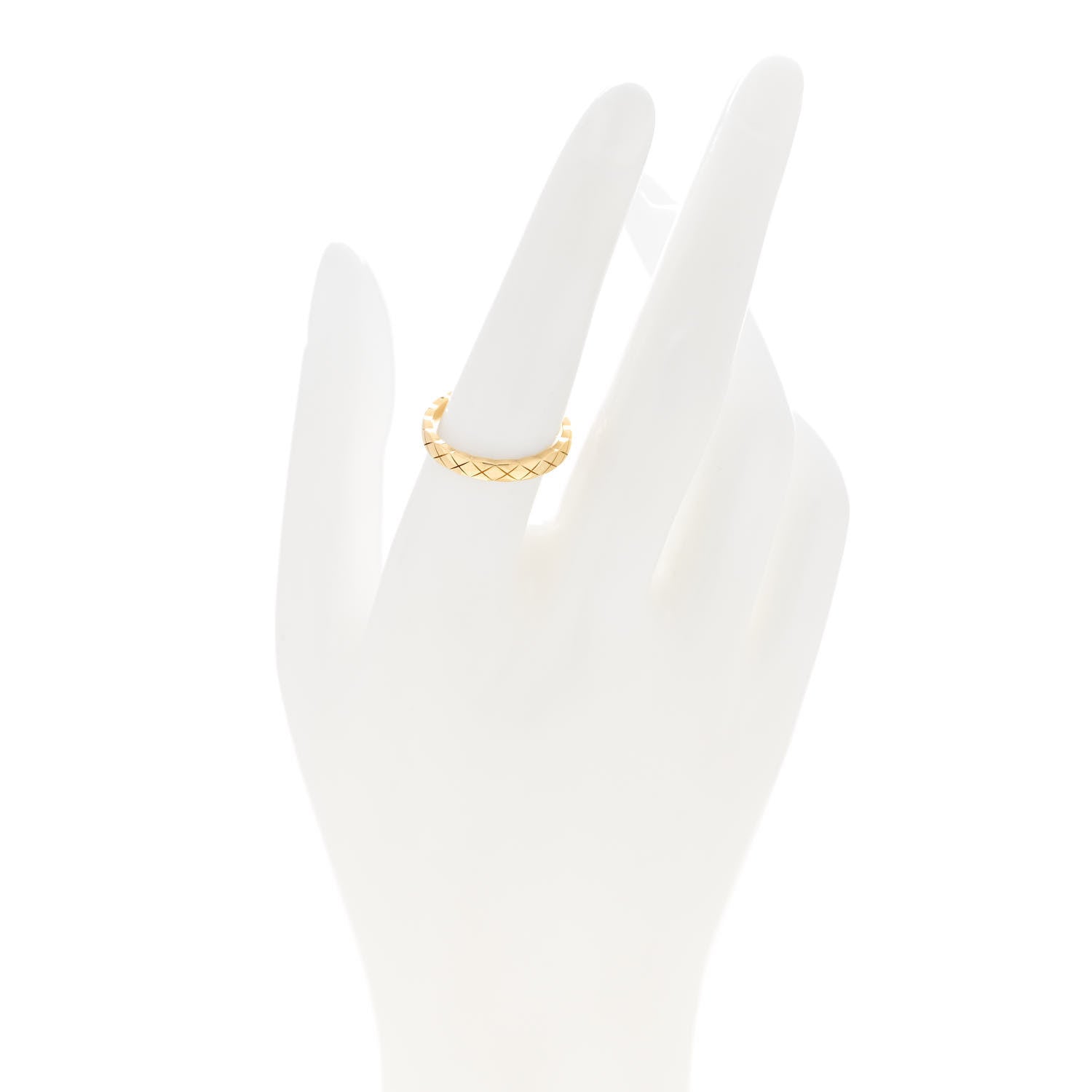Chanel 18K Yellow Gold Mini Coco Crush Ring 56 7.5 2 of 4