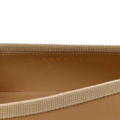 Chanel Lambskin Cap Toe CC Ballerina Flats 38.5 Beige Black 8 of 10