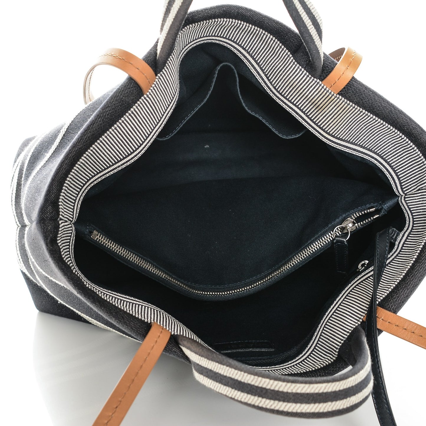 Denim Large Shopping Tote Black