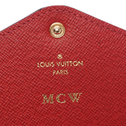 Louis Vuitton Damier Ebene Josephine Wallet Red 6 of 11