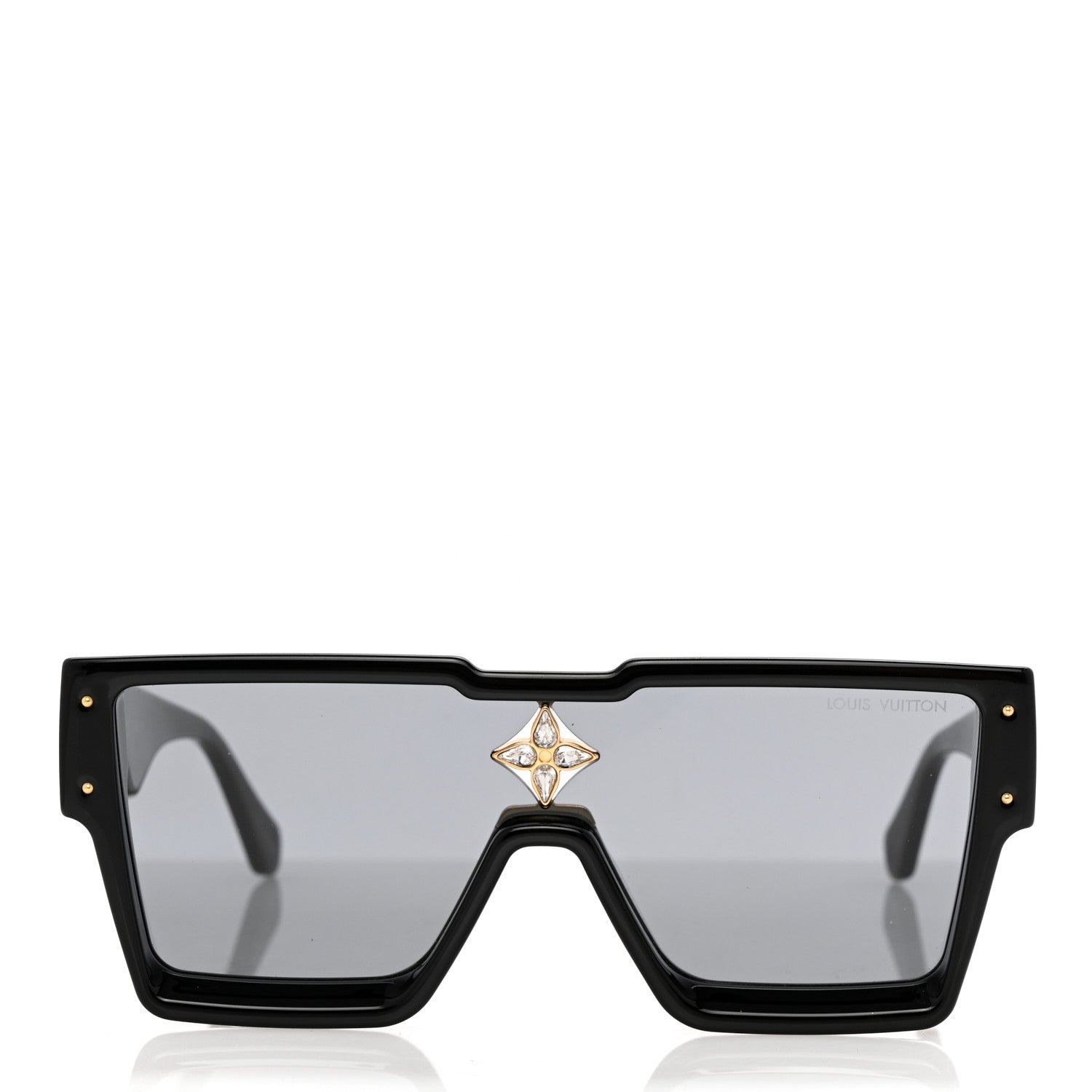 Louis Vuitton Acetate Swarovski Crystal Cyclone Sunglasses Z1578W Black 2 of 8