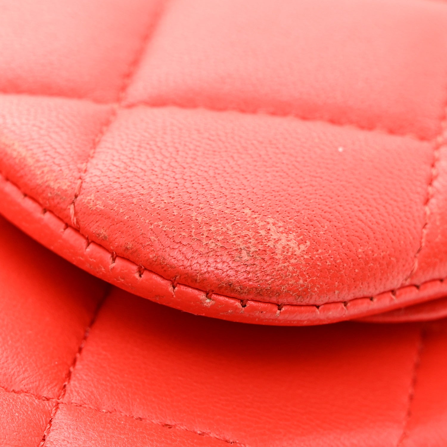 Chanel Lambskin Quilted Jumbo Double Flap Red 15 of 18