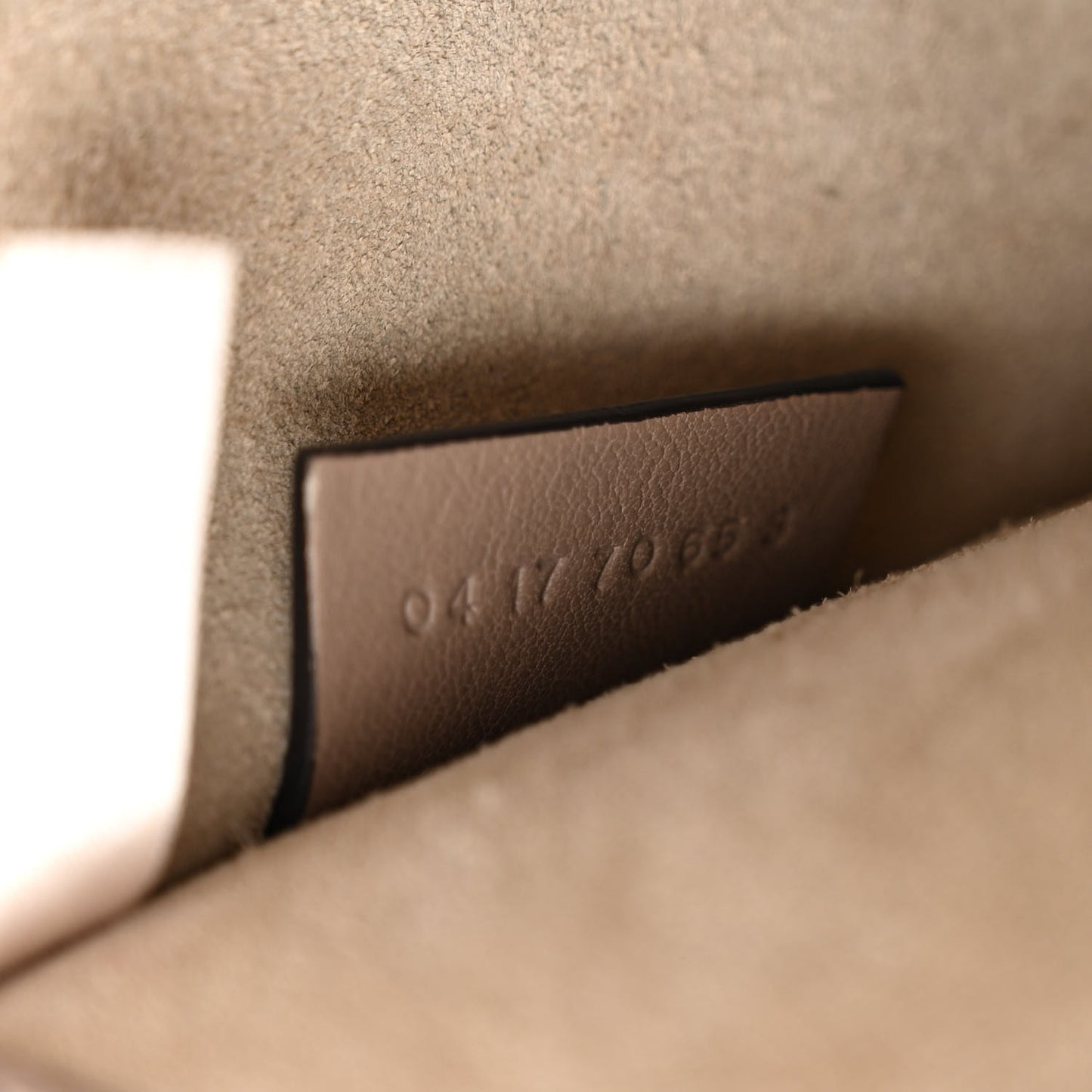 Calfskin Suede Small Nile Bracelet Bag Motty Grey