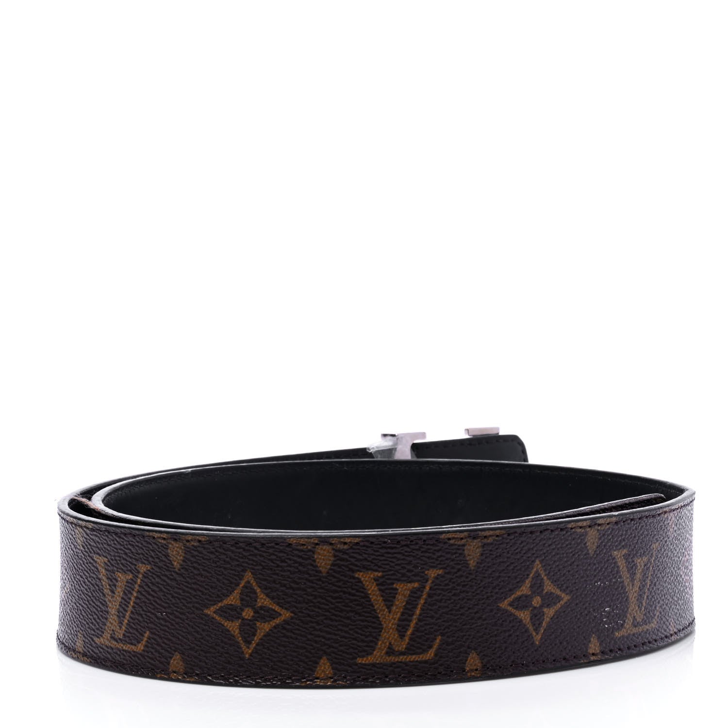 Louis Vuitton Calfskin Monogram 40mm LV Initiales Reversible Belt 85 34 Black 2 of 6
