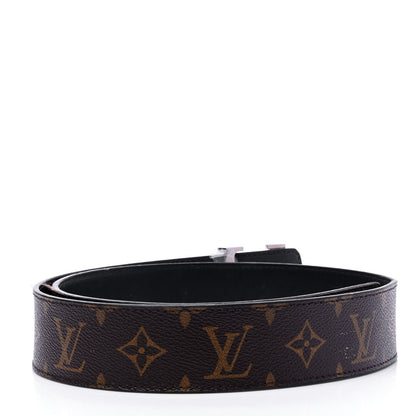 Louis Vuitton Calfskin Monogram 40mm LV Initiales Reversible Belt 85 34 Black 2 of 6