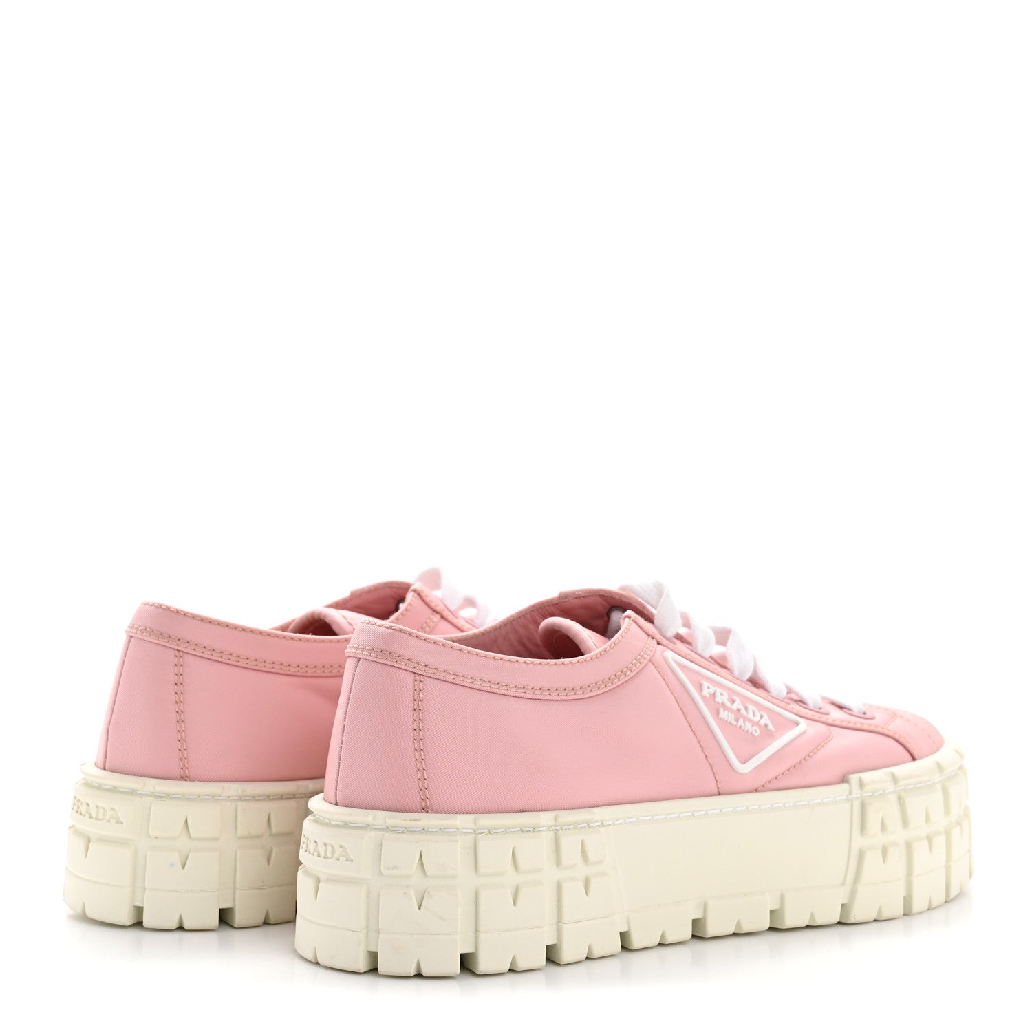 Prada Re-Nylon Gabardine Triangle Logo Double Wheel 50mm Sneakers 38 Alabastro 15 of 24
