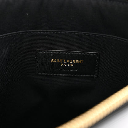 Saint Laurent Shiny Calfskin Tiny Monogram Zipped Tablet Holder Black 6 of 8