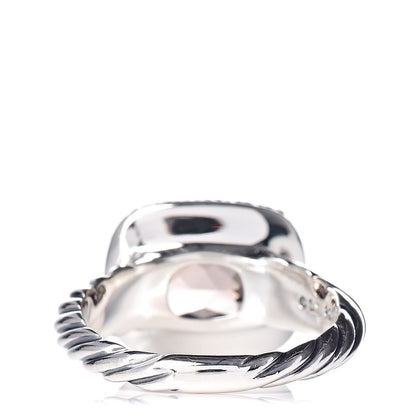 David Yurman Sterling Silver Diamond Smoky Quartz 10mm Noblesse Ring 51 5.75 4 of 5
