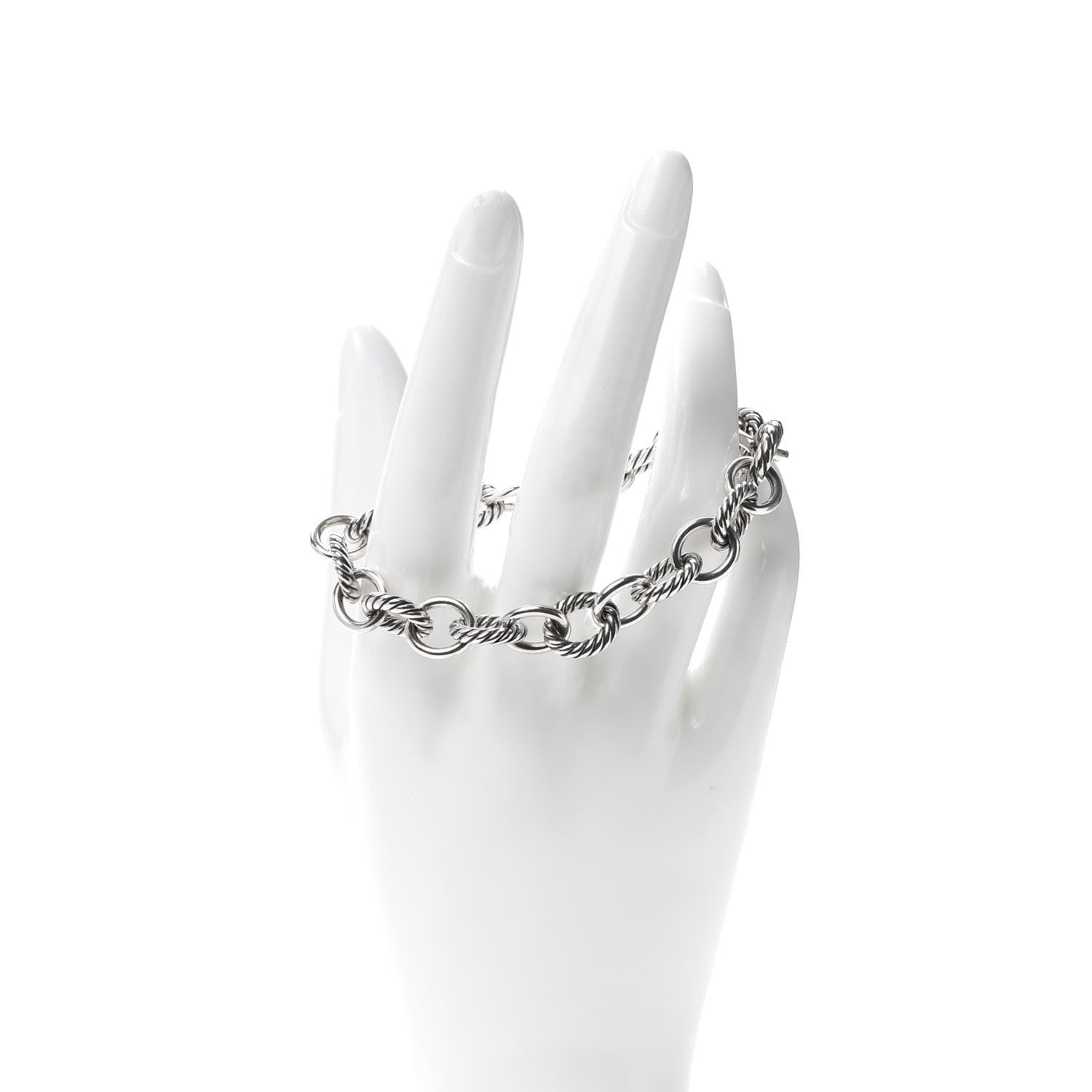 David Yurman Sterling Silver 12mm Large Oval Link Bracelet 2 of 5