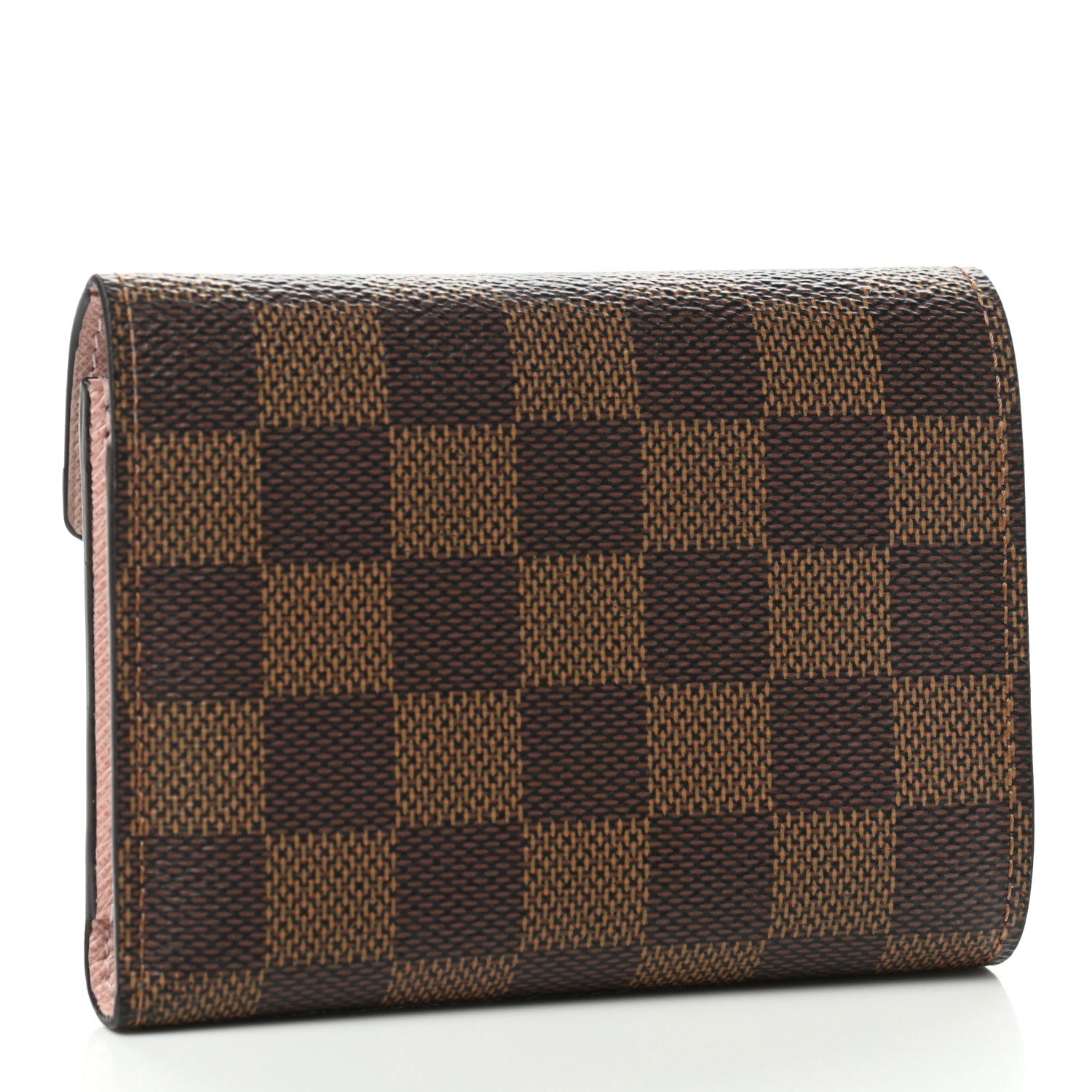 Louis Vuitton Damier Ebene Victorine Wallet Rose Ballerine 3 of 7