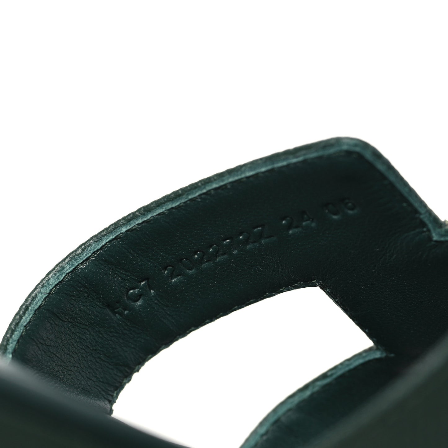 Calfskin Oran Sandals 40 Vert Viride