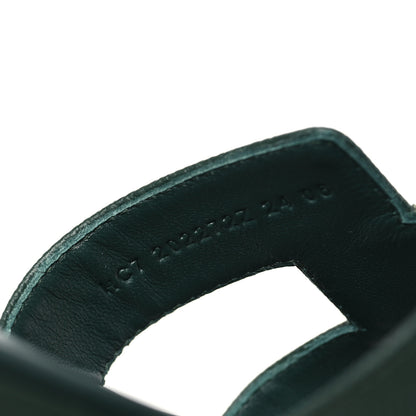 Hermes Calfskin Oran Sandals 40 Vert Viride 9 of 10