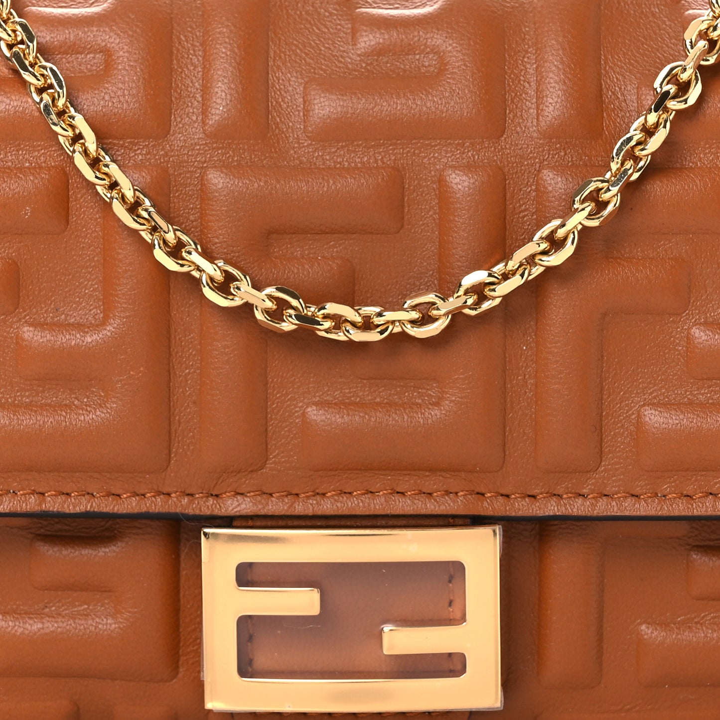 Nappa Matisse FF Embossed Continental Wallet On Chain Coloniale