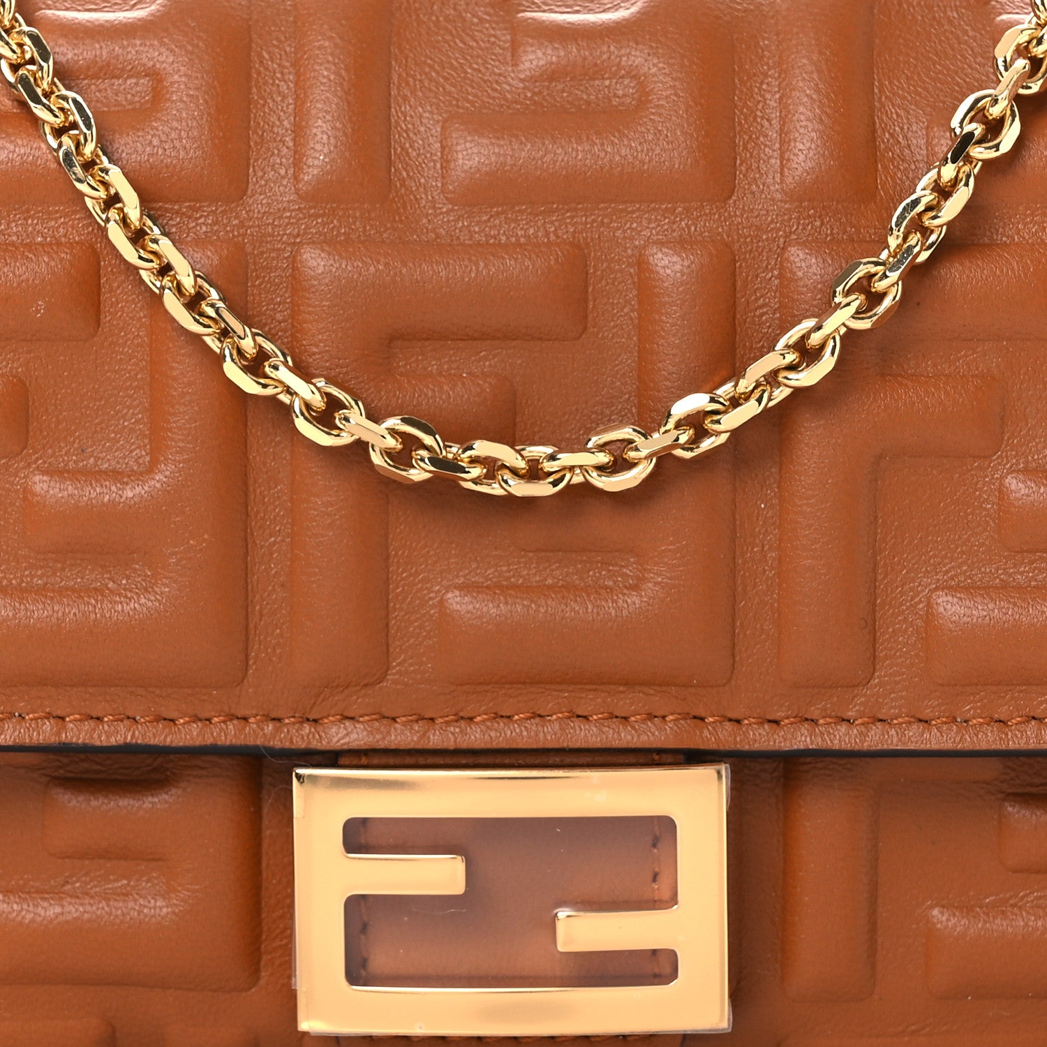 Fendi Nappa Matisse FF Embossed Continental Wallet On Chain Coloniale 8 of 11
