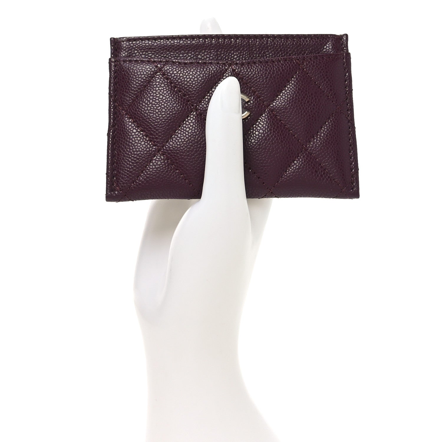 Chanel Caviar Quilted Card Holder Burgundy 2 of 9