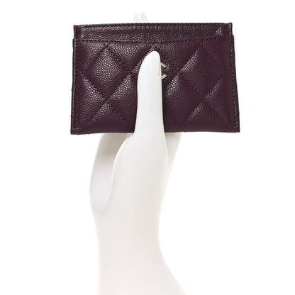 Chanel Caviar Quilted Card Holder Burgundy 2 of 9