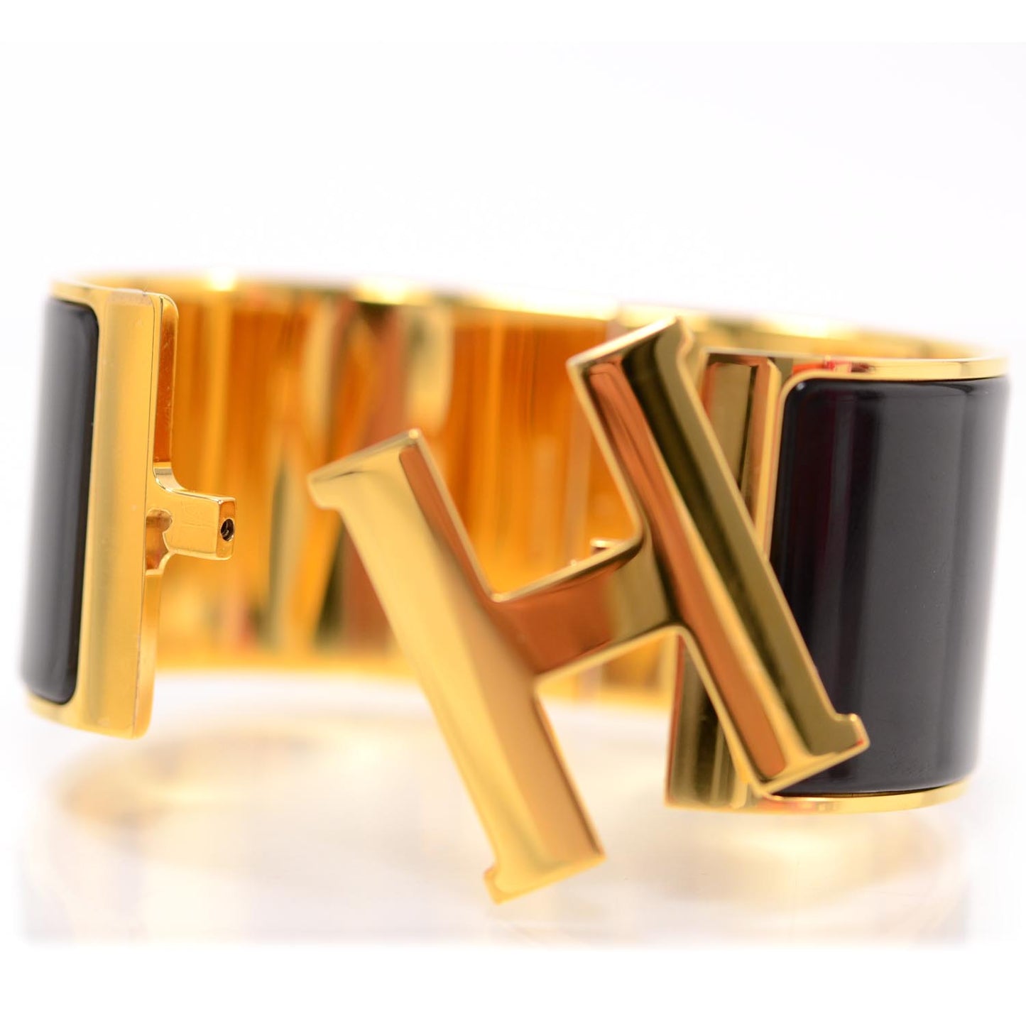 Enamel Clic Clac H Extra Large Bracelet Black