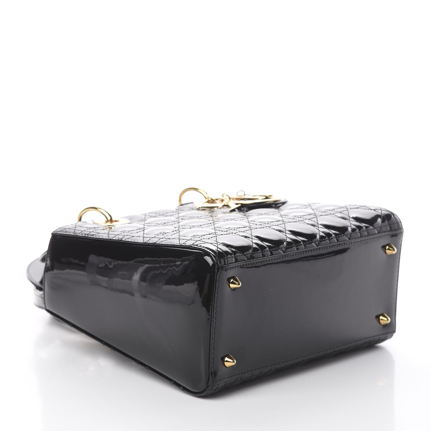 Patent Cannage Medium Lady Dior Black